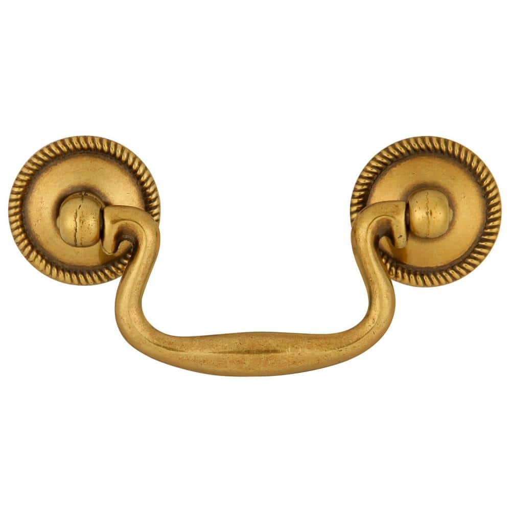 Lancaster Hand Polished Gold Traditional Drop Bail Pull
