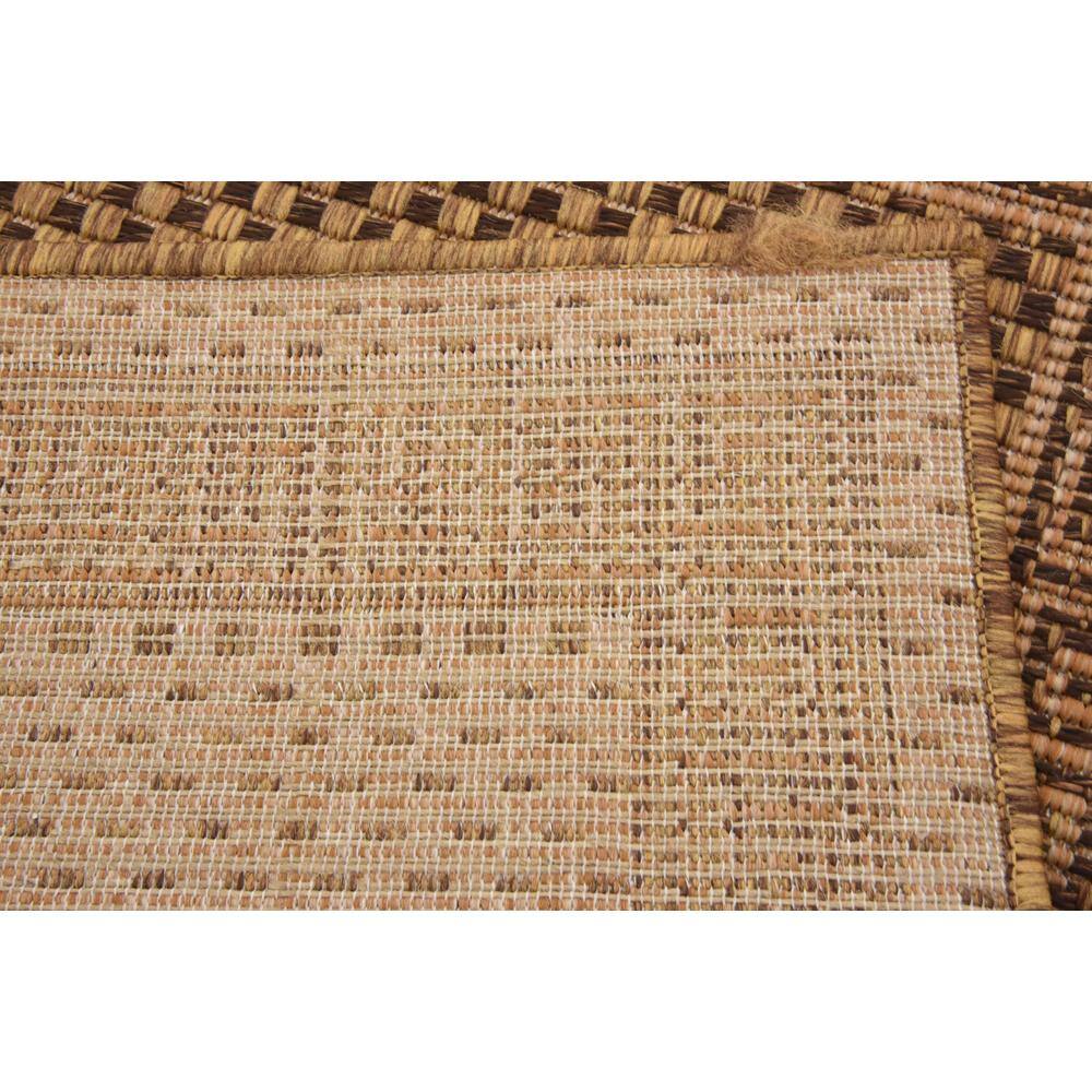 Brown Rectangular Stain-Resistant Outdoor Rug