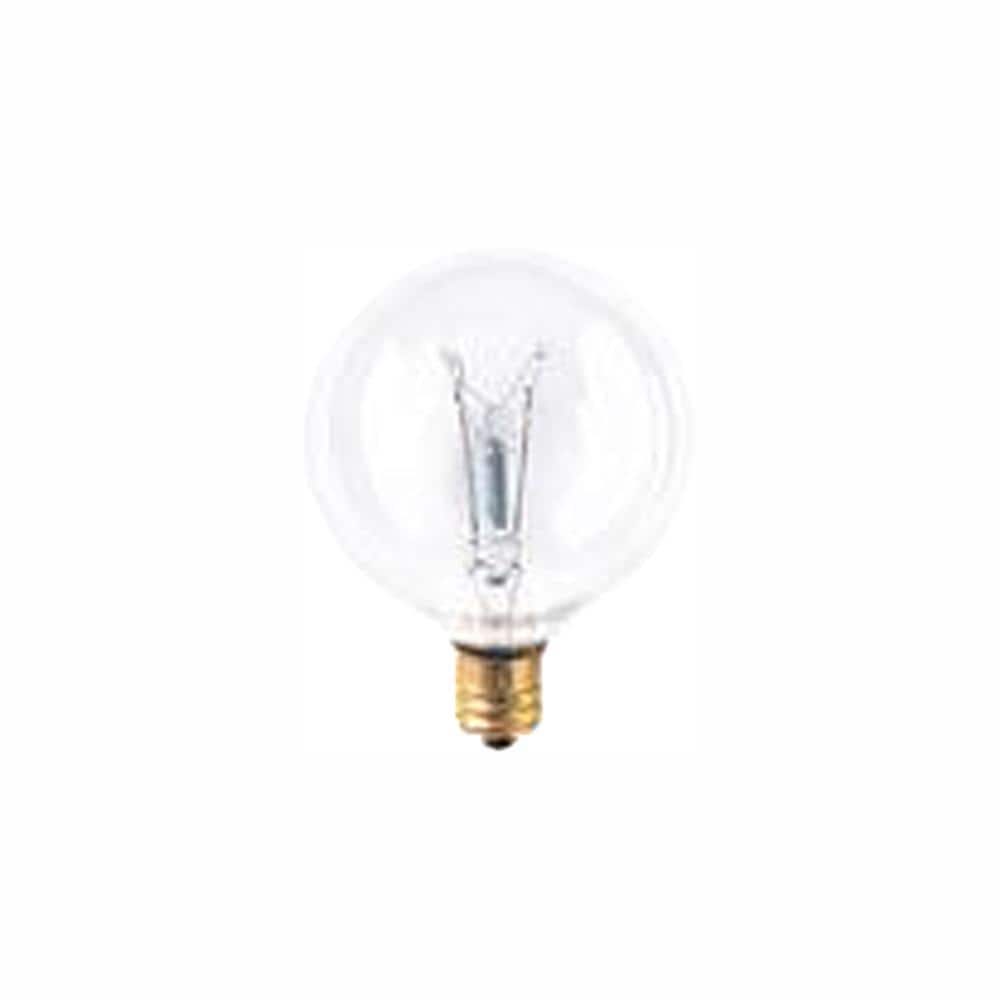 25-Watt Warm White Light G16.5 (E12) Candelabra Screw Base Dimmable Clear I