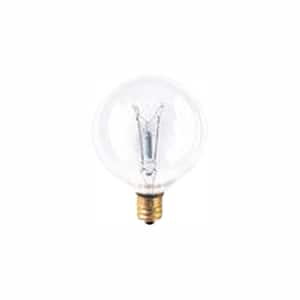 25-Watt Warm White Light G16.5 (E12) Candelabra Screw Base Dimmable Clear Incandescent Light Bulb, 2700K (40-Pack)