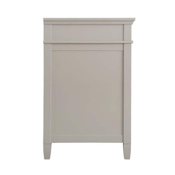 Ashburn 49 in. Single Sink Gray Bath Vanity with Carrara White Marble Top (Assembled)