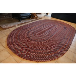 Annie Walnut 8 ft. x 11 ft. Oval Indoor Braided Area Rug