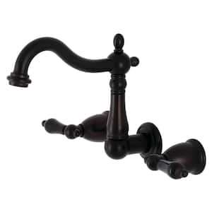 Duchess 2-Handle Wall Mount Bathroom Faucet in Oil Rubbed Bronze