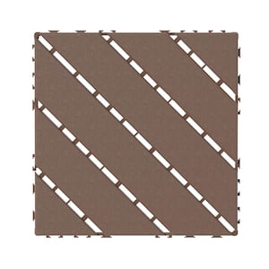 1ft. x 1ft. Quick Deck Polypropylene Interlocking Deck Tile in Brown-5 (44 sq. ft. per Box)