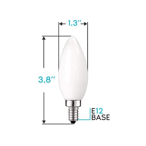 60W Replacement Warm White Philips LED Candle E14 SES Light Bulbs 7 W 