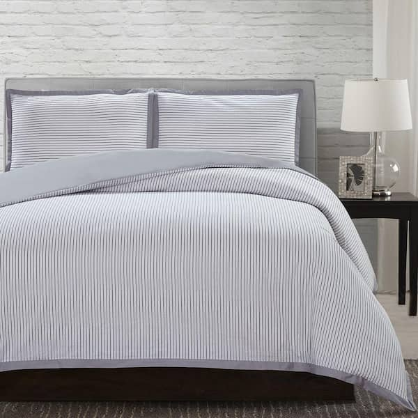 MODERN THREADS 3-Piece Searsucker King Duvet Cover Set 3DVTCTNG-SSK-KG -  The Home Depot