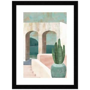 "Sunbaked Archway II" by Flora Kouta 1-Piece Wood Framed Giclee Architecture Art Print 17-in. x 13-in.