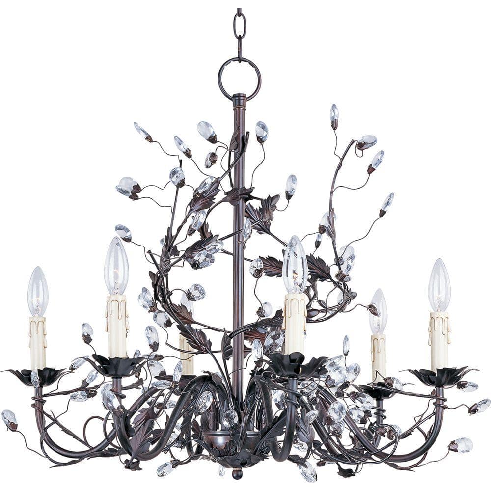 Elegant 6-Light Oil-Rubbed Bronze Chandelier price history on PriceWatchPro