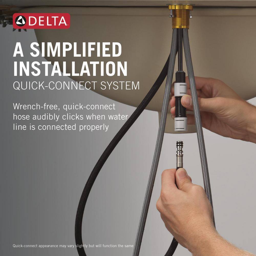 Matte Black Single Hole Pull-Down Bathroom Faucet