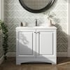 Glacier Bay 36-1/2 In. W Vanity In White With Cultured Marble Vanity Top In