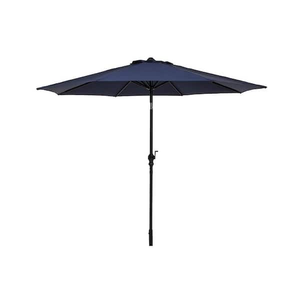 Unbranded 7.5 ft. Patio Market Umbrella, Crank Open/Close Function, Tilt Canopy in Navy