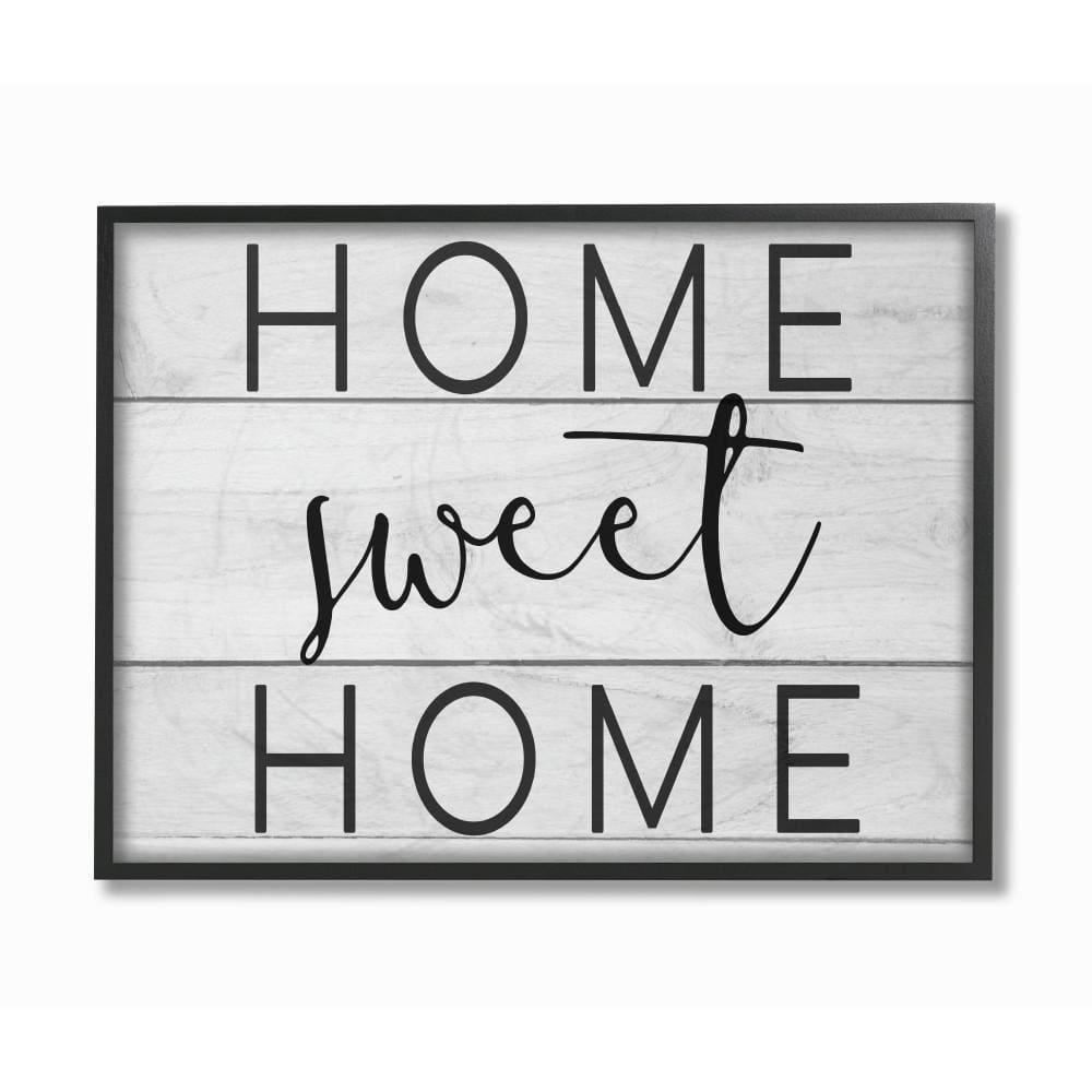 16 in. x 20 in. Home Sweet Home Planks by Daphne Polselli Wood Framed 