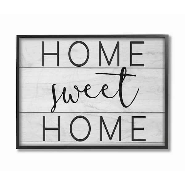 Stupell Industries 16 in. x 20 in. "Home Sweet Home Planks" by Daphne Polselli Wood Framed Wall Art