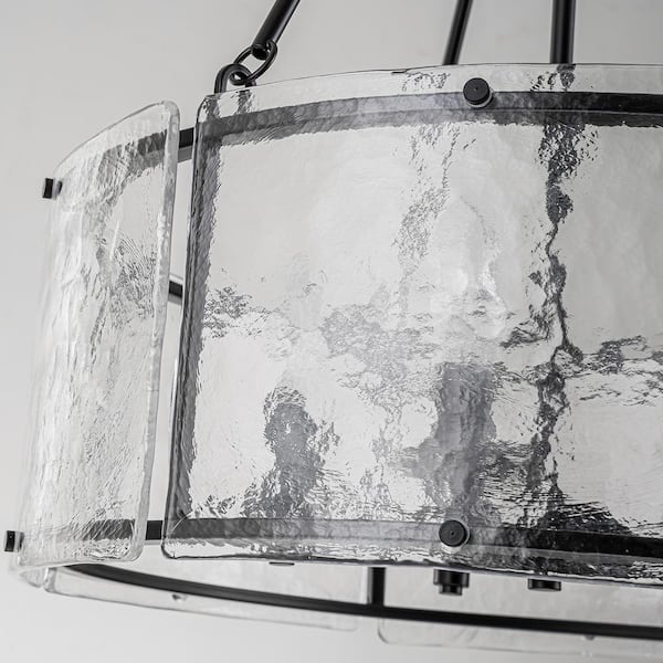EDISLIVE Chloe 5-Light Black Modern Chandelier Water Grained