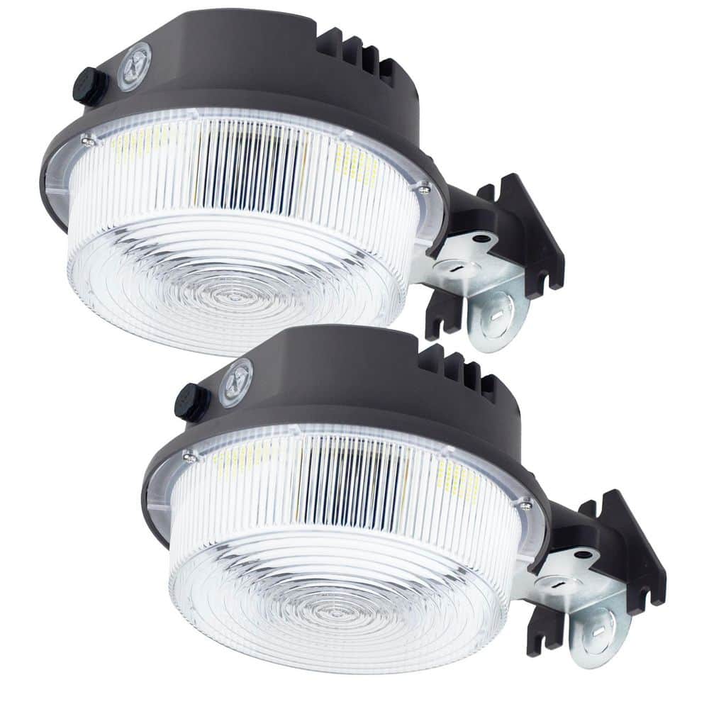 150-Watt Equivalent 4000 Lumen 150° with Bronze Dusk to Dawn Integrated LED Barn Light 5000K Flood Light (2-Pack) price history on PriceWatchPro