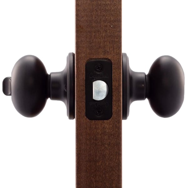 Egg Black Privacy Bed/Bath Door Knob Egg Black Privacy Bed/Bath Door Knob