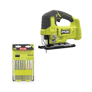 ONE+ 18V Cordless Jig Saw (Tool Only) with 20-Piece Jig Saw Bade Set