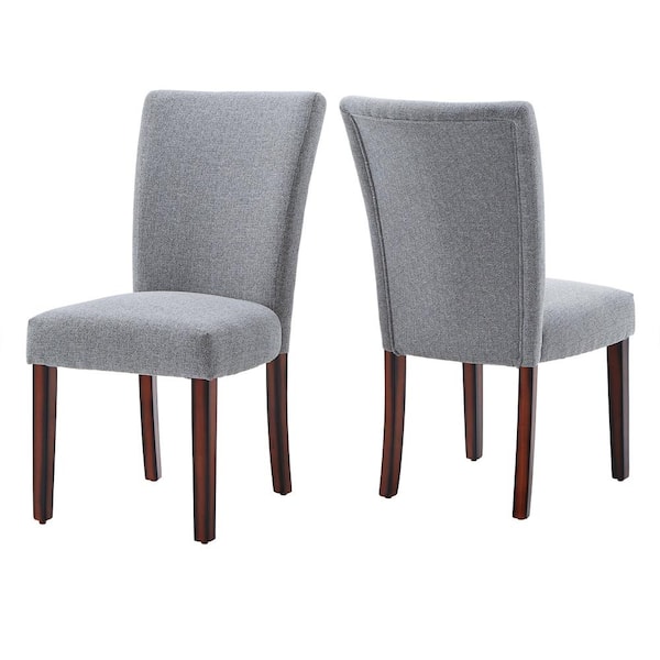HomeSullivan Gray Upholstered Parson Dining Chairs (Set of 2)