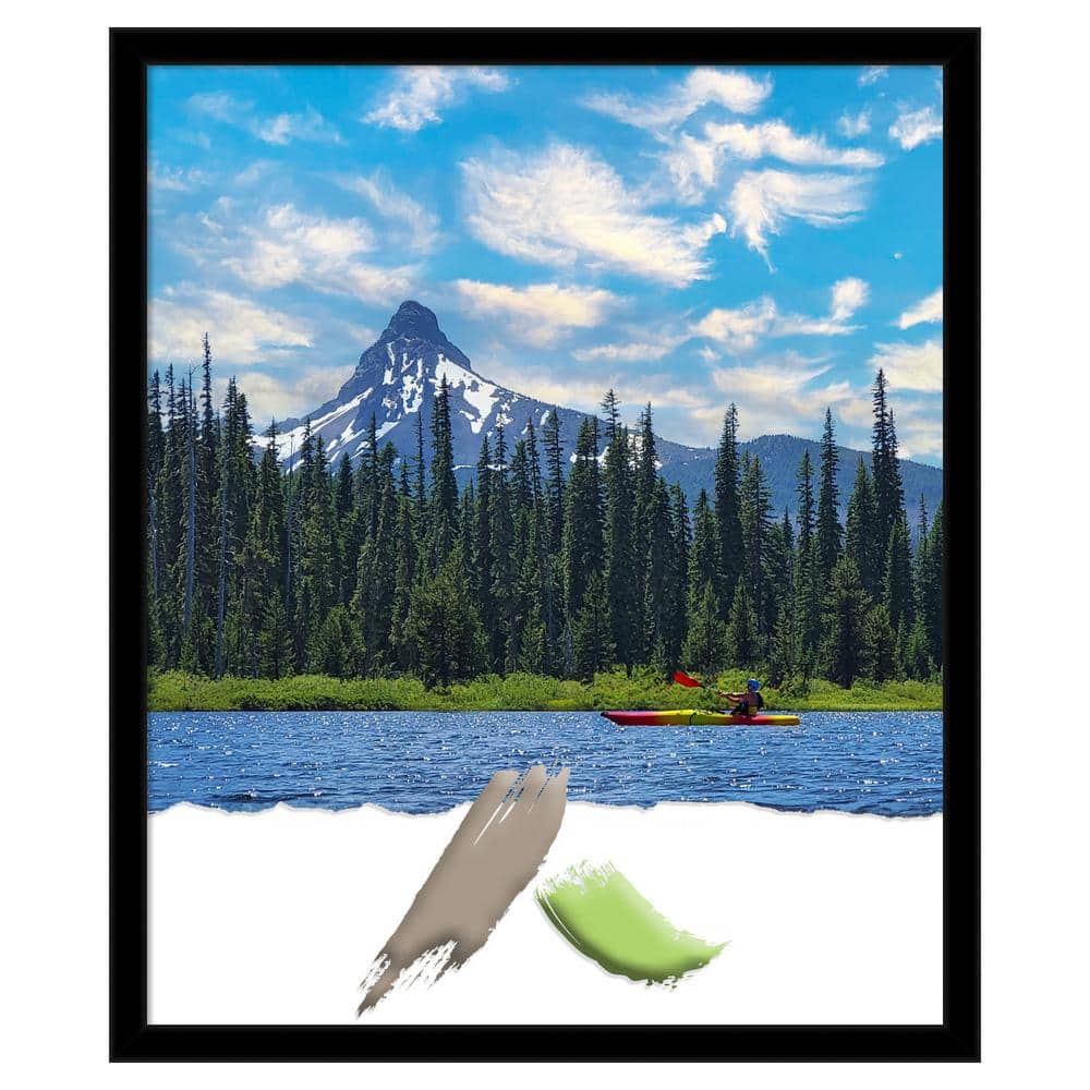 Matte Black Polystyrene Rectangular Wall Picture Frame