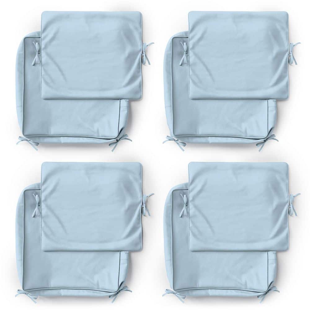 24 in. x 24 in. Slipcover Replacement Outdoor Waterproof Seat and Back Cover Set for Chair and Sofa Sky Blue (4-Pack) price history on PriceWatchPro