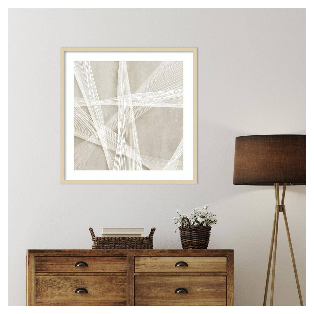 Loomed Symmetry II 33" Svelte Natural Framed Abstract Print