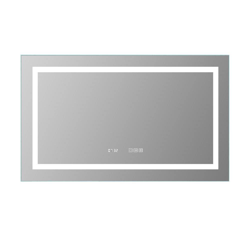40 in. W x 24 in. H Rectangular Frameless Wall Mount Anti-Fog Dimmable LED 