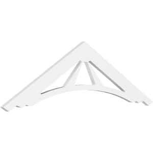 1 in. x 48 in. x 14 in. (7/12) Pitch Stanford Gable Pediment Architectural Grade PVC Moulding