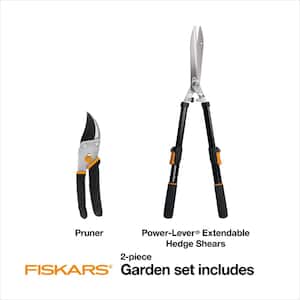 2-Piece Set with 5.5 in. Bypass Pruner and 9 in. Telescoping Hedge Shears
