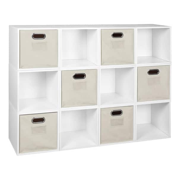 Niche 39 in. H x 52 in. W x 13 in. D Wood 12- Cube Organizer