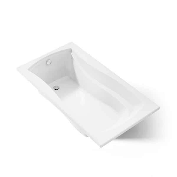KOHLER Mariposa 60 in. x 36 in. Rectangular Soaking Bathtub with Reversible Drain in White