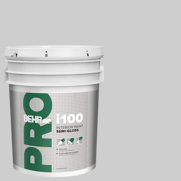 BEHR PRO 5 gal. #770E-2 Silver Screen color Semi-Gloss Interior Paint