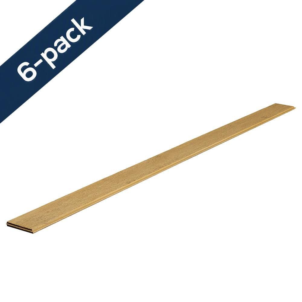 コイアページ (ホームステイカスタム) Edge ForgeWood 1 in. x 6 in. x 8 ft. Brass Yellow Thermally
