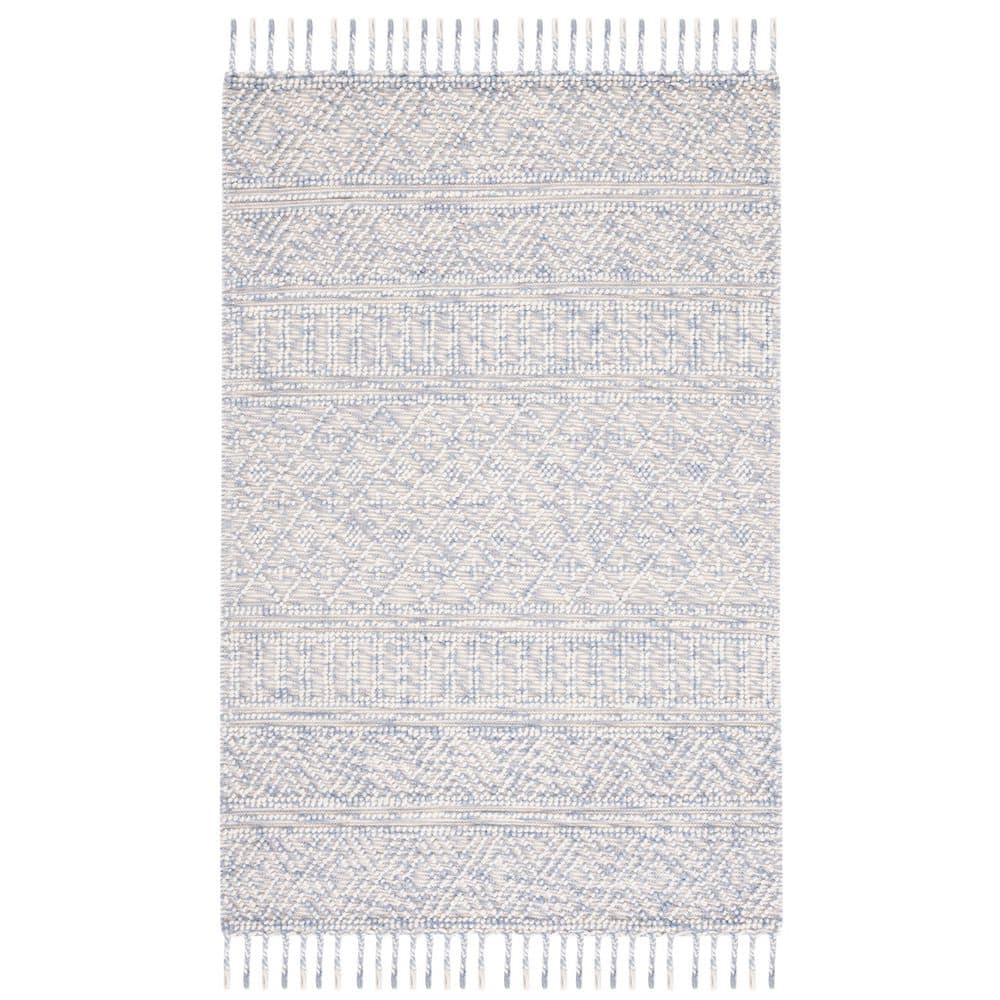 Natura 8 ft. x 10 ft. Gray/Ivory Diamond Striped Fringe Area Rug price history on PriceWatchPro