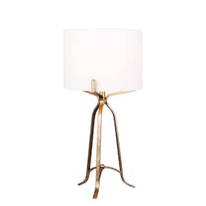 27.5 in. Modern Metal Champagne Gold Table Lamp