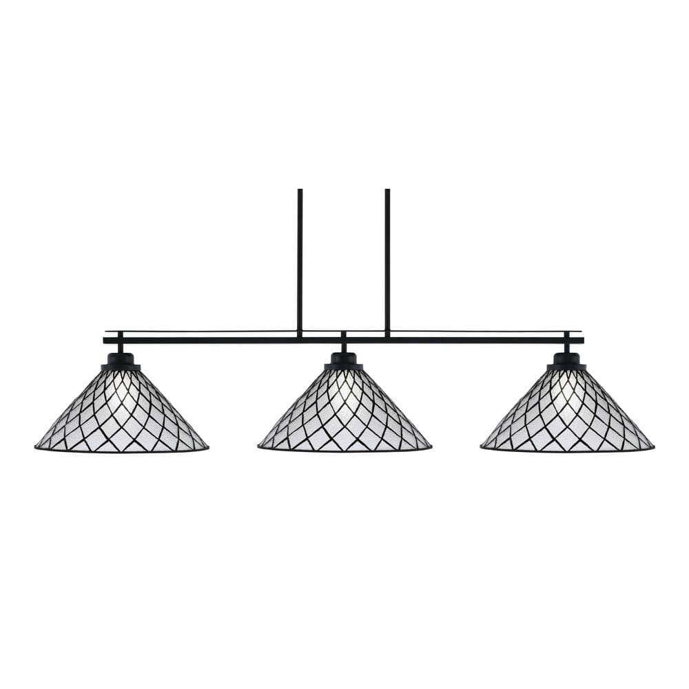 Monroe 3-Light Billiard Light, Round Fitter, Matte Black Finish, 16 in. Dia