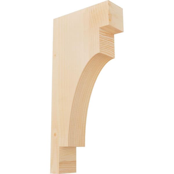 Ekena Millwork 3-1/2 in. x 10 in. x 22 in. Douglas Fir Mediterranean Smooth Corbel