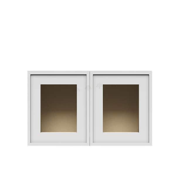 Slim Shaker Assembled 36 in. W x 15 in. H x 12 in. D Wall Kitchen Cabinet in White