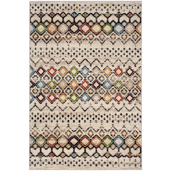 SAFAVIEH Amsterdam Ivory/Multi 4 ft. x 6 ft. Geometric Area Rug