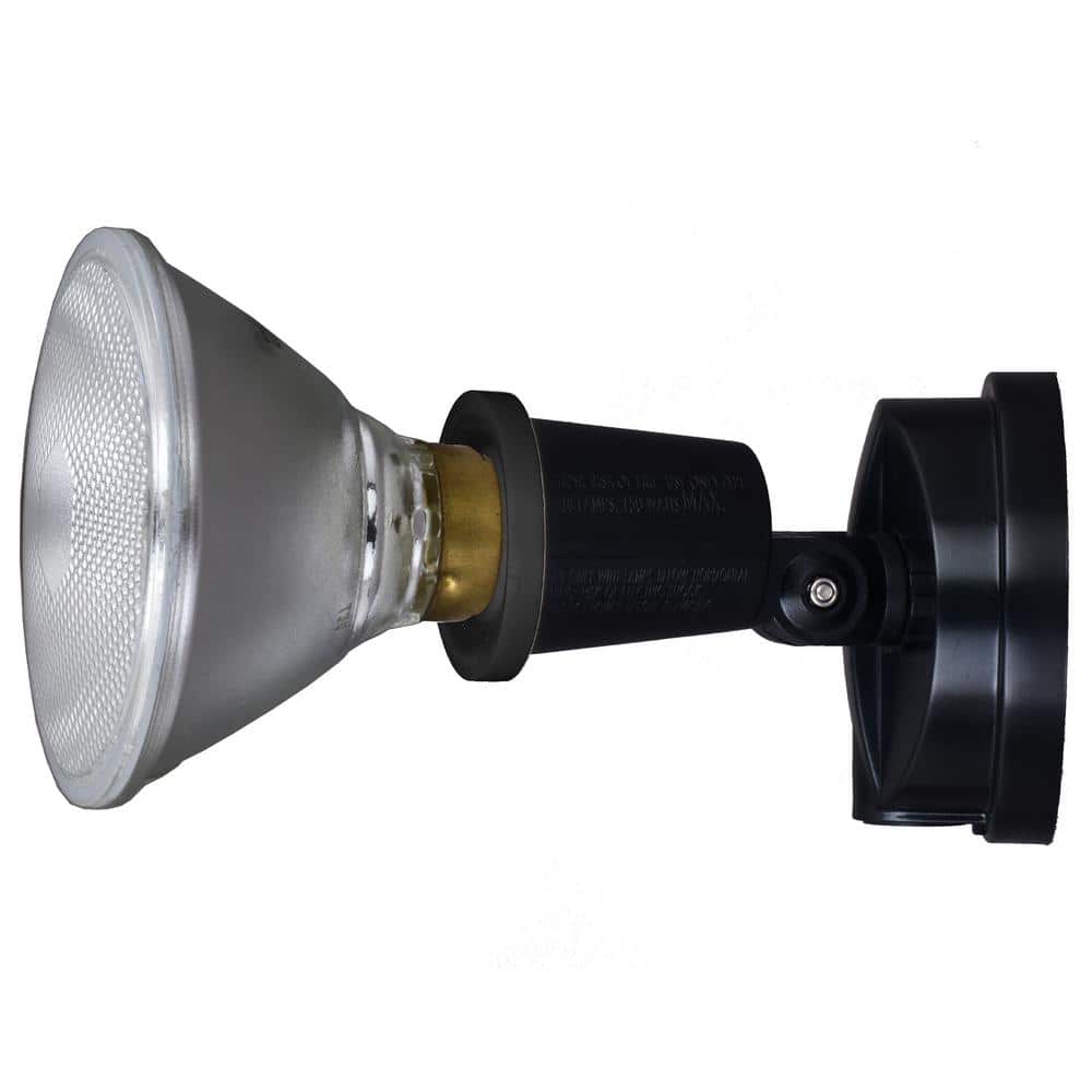 Black Dual Adjustable Outdoor Security Flood Light
