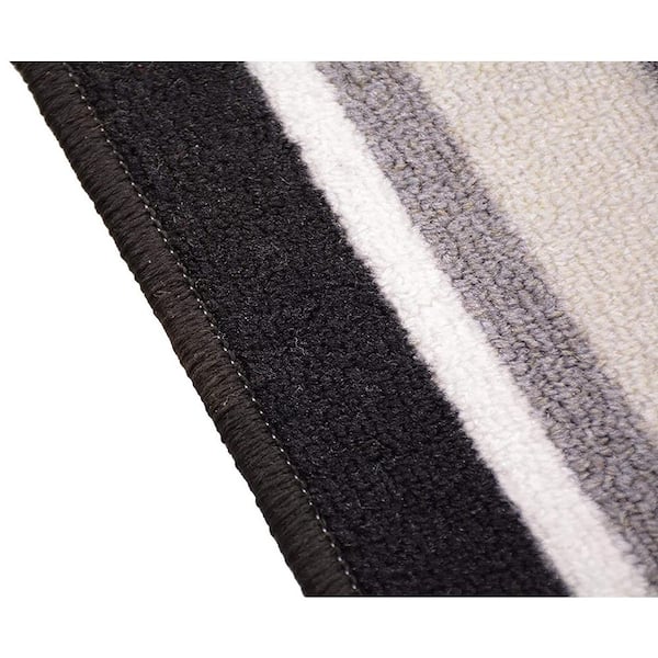 Chain Border Design Cut to Size Gray Color 36 Width x Your Choice Length Custom Size Slip Resistant Stair Runner Rug