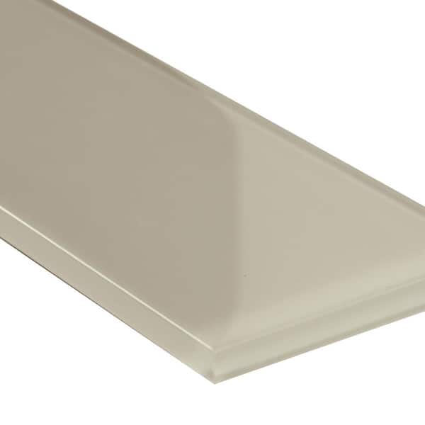 MSI Snow cap 3 in. x 9 in. x 8 mm Glossy Glass White Subway Tile