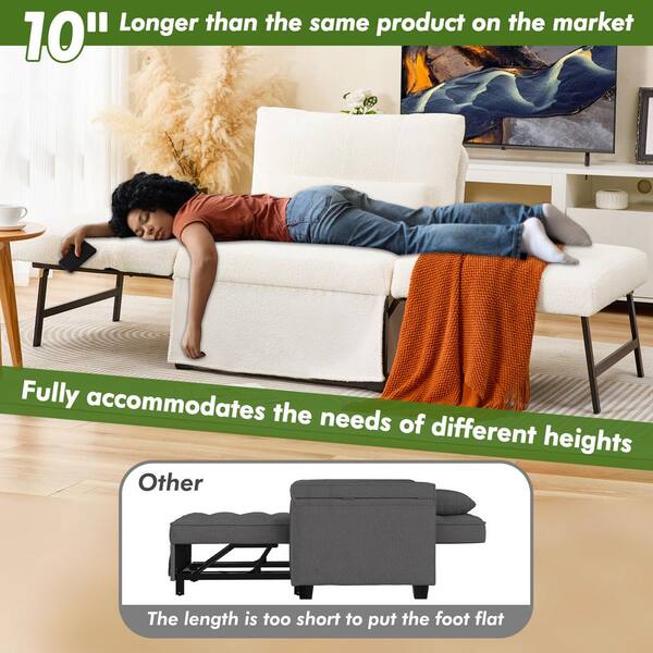 Sleeper Chair 4-in-1 to 5-in-1 Convertible Multi-Function Metal