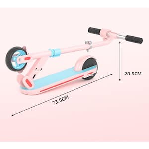 6.5 in. Kids Foldable Electric Scooter, Adjustable Speed & Height, Colorful LED Lights, LED Display, for Kids Age 8 Plus