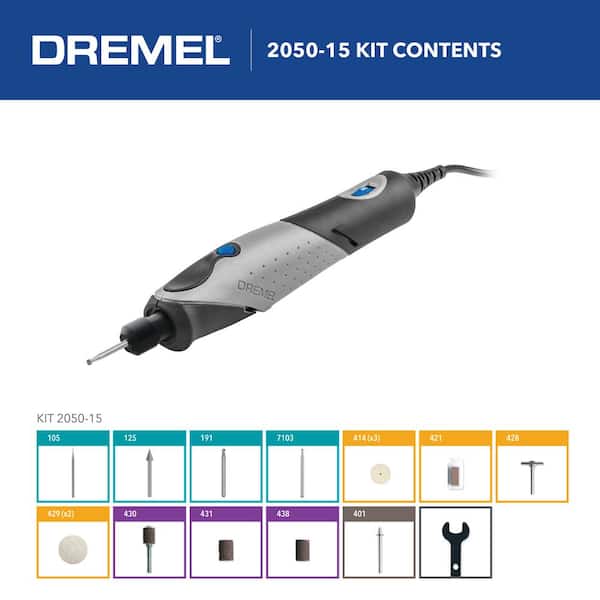 Dremel 4000 Series 1.6 Amp Variable Speed Corded Rotary Tool Kit with  Rotary Tool Accessory Kit (130-Piece) 40004/34+71301 - The Home Depot