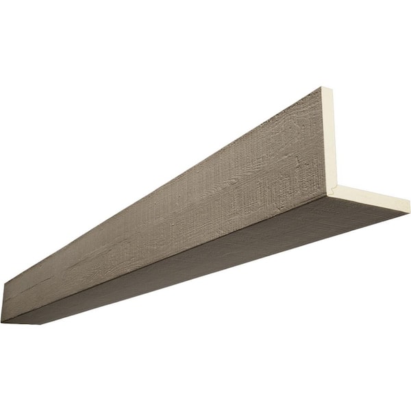 Ekena Millwork Endurathane 8 in. H x 10 in. W x 8 ft. L Rough Cedar Rustic Taupe Faux Wood Beam