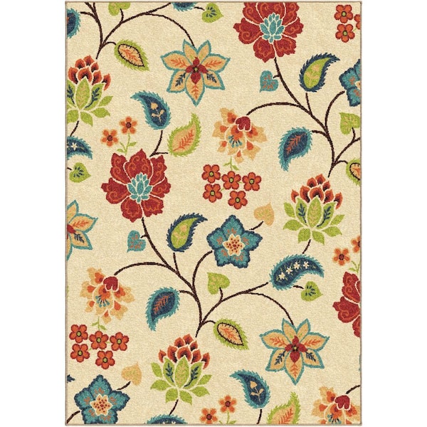 Orian Rugs Parwan Ivory 7 ft. x 10 ft. Indoor Area Rug