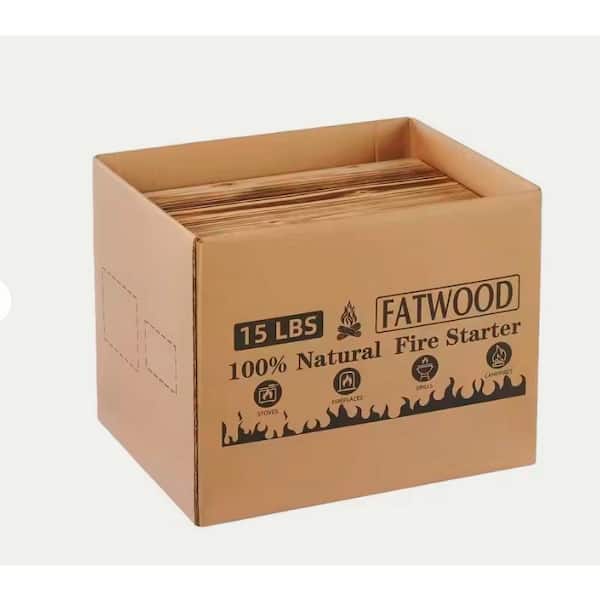Cesicia 15 lbs. Box Fire Starter Sticks 100% Natural Kindling Wood for Stove, Fireplace, Bonfires, Grill