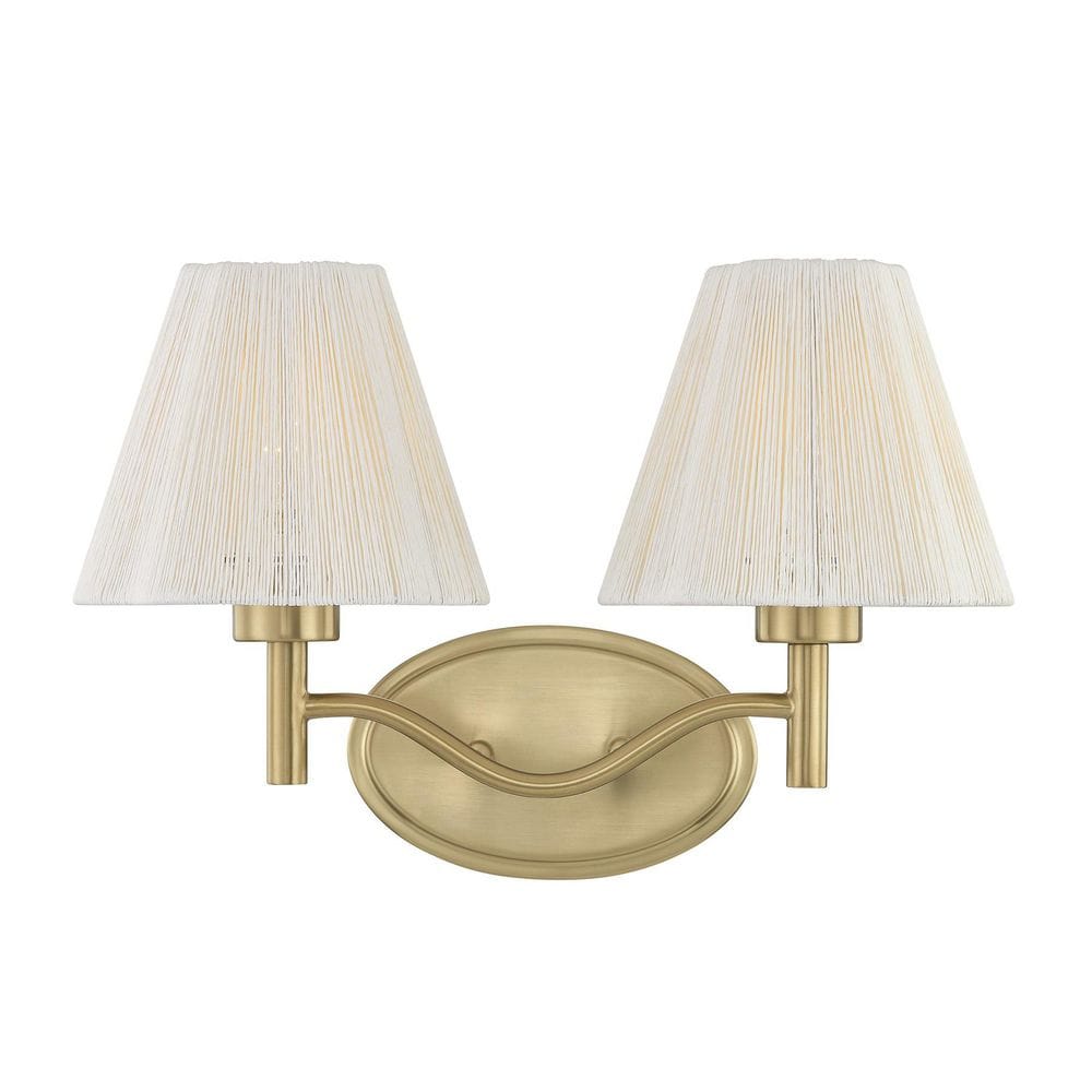 Rosa by Breegan Jane 17 in. W x 11.5 in. H 2-Light Noble Brass Transitional Bathroom Vanity Light price history on PriceWatchPro
