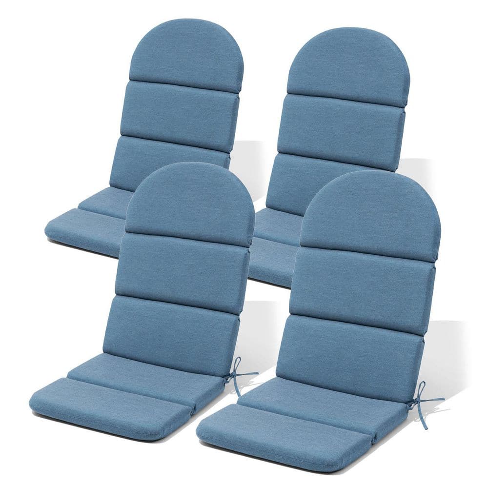 50 in. x 20 in. Deep Seat Outdoor Adirondack Chair Cushion in Blue (Set of 