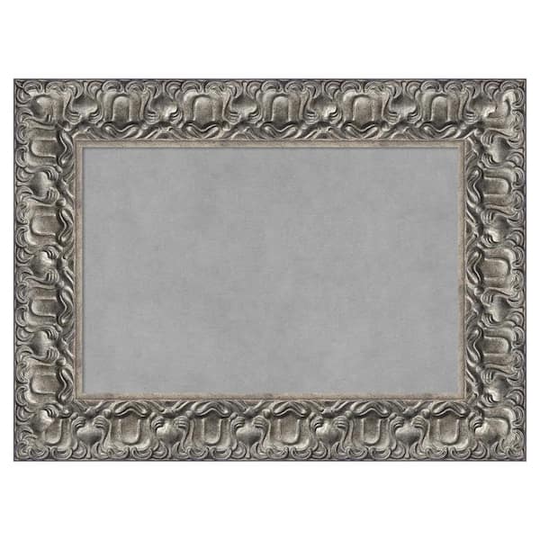 Amanti Art Silver Luxor 24 in. x 18 in Framed Magnetic Board